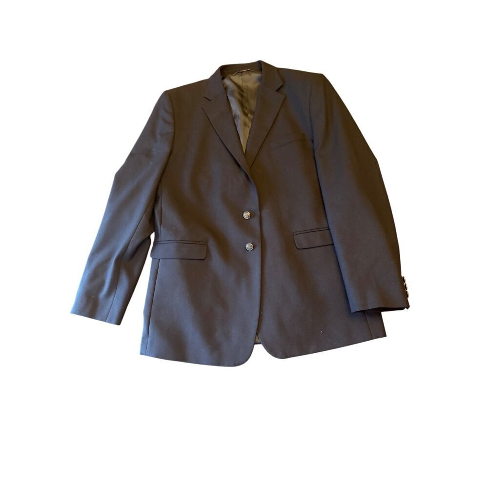 Nordstrom Boys Wool & Polyester Blend Blazer Size 20 Dark Navy